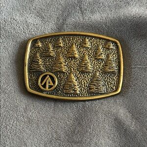 Gold Tree Pattern Belt Buckle